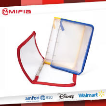 Translucent Zipper Ring Binder Bag with three rings